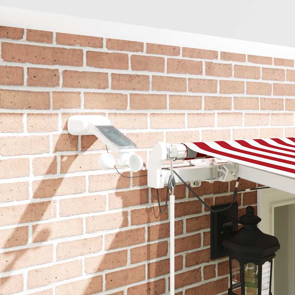 Tenda retrattile Rosso e Bianco 600 × 300 cm Poliestere