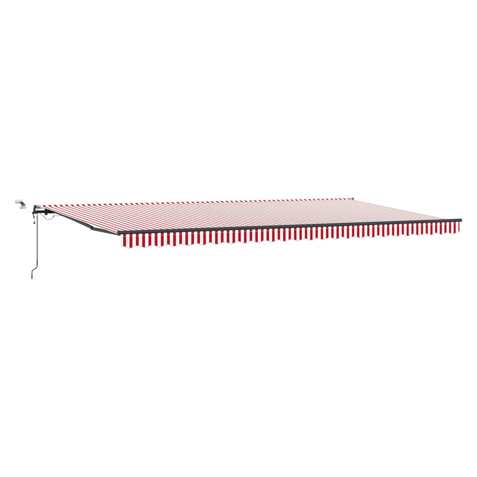 Tenda retrattile Rosso e Bianco 600 × 300 cm Poliestere