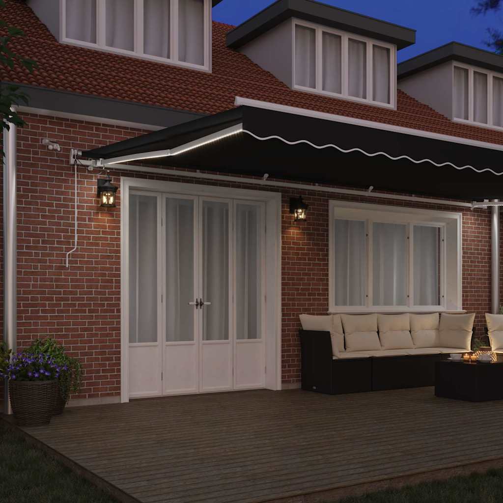 Tenda retrattile Nero 600 × 300 cm Poliestere