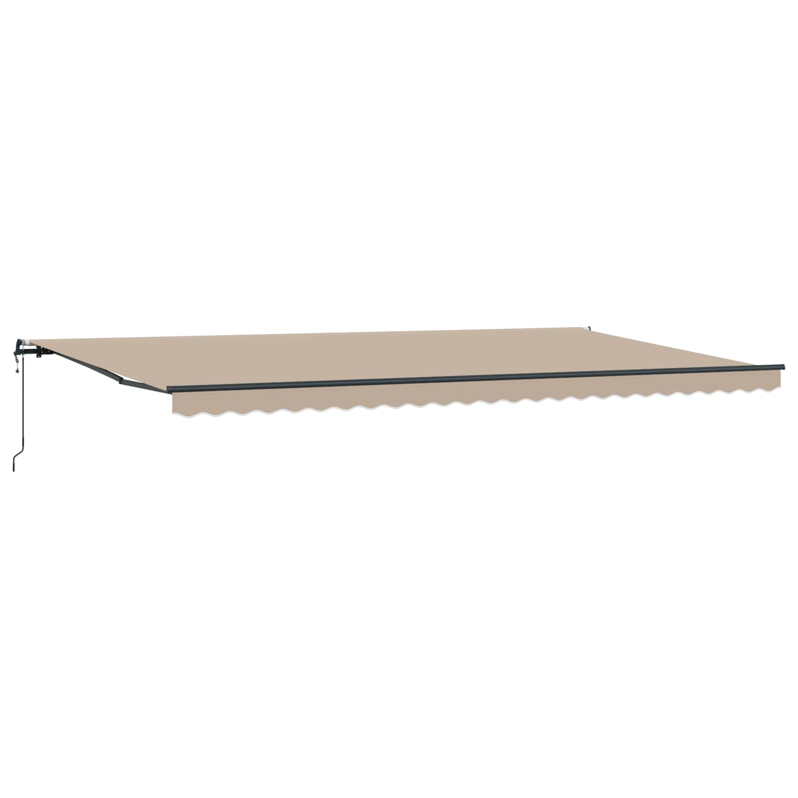Tenda retrattile Beige 600 × 300 cm Tessuto e Alluminio