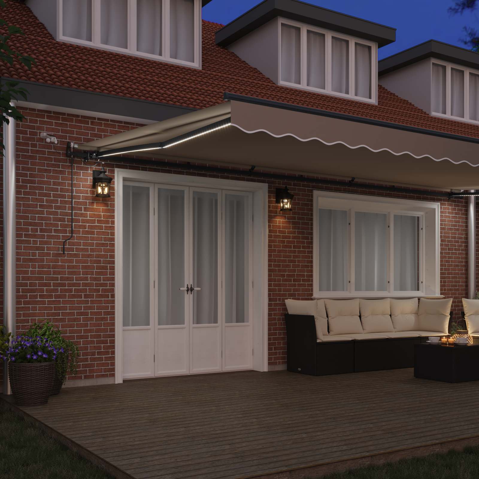 Tenda retrattile Beige 600 × 300 cm Poliestere