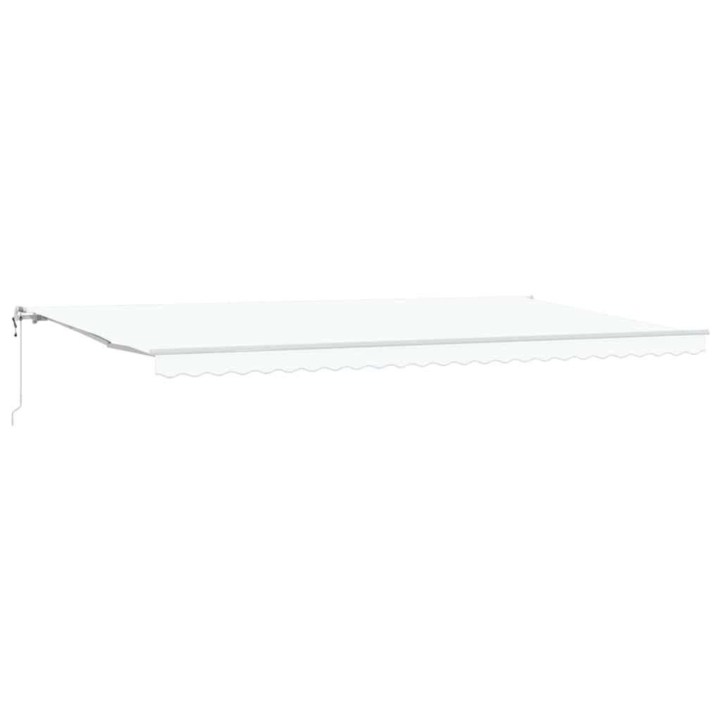 Tenda retrattile Bianco 600 × 300 cm Tessuto e Alluminio
