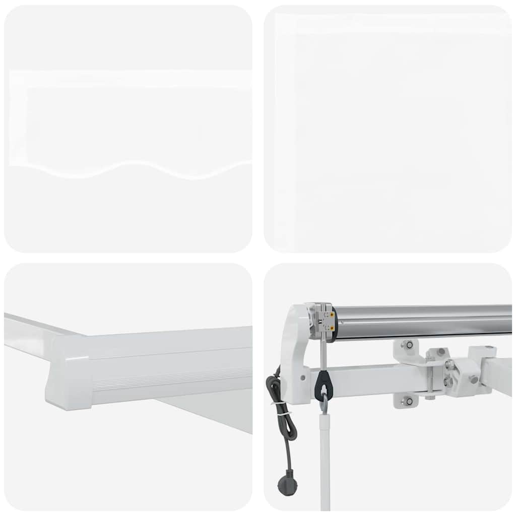 Tenda retrattile Bianco 600 × 300 cm Tessuto e Alluminio