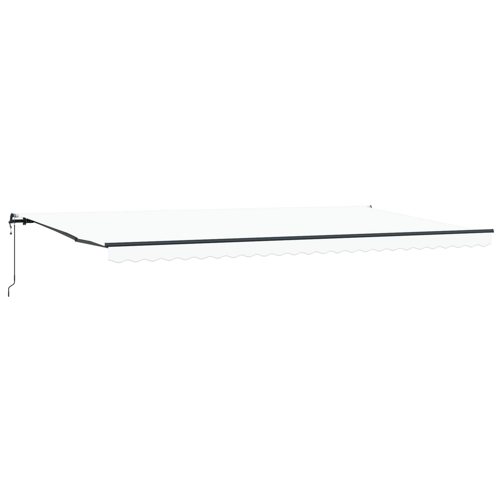 Tenda retrattile Bianco 600 × 300 cm Tessuto e Alluminio