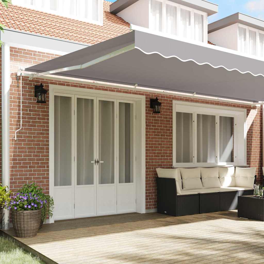 Tenda retrattile Grigio Chiaro 600 × 300 cm Tessuto e Alluminio