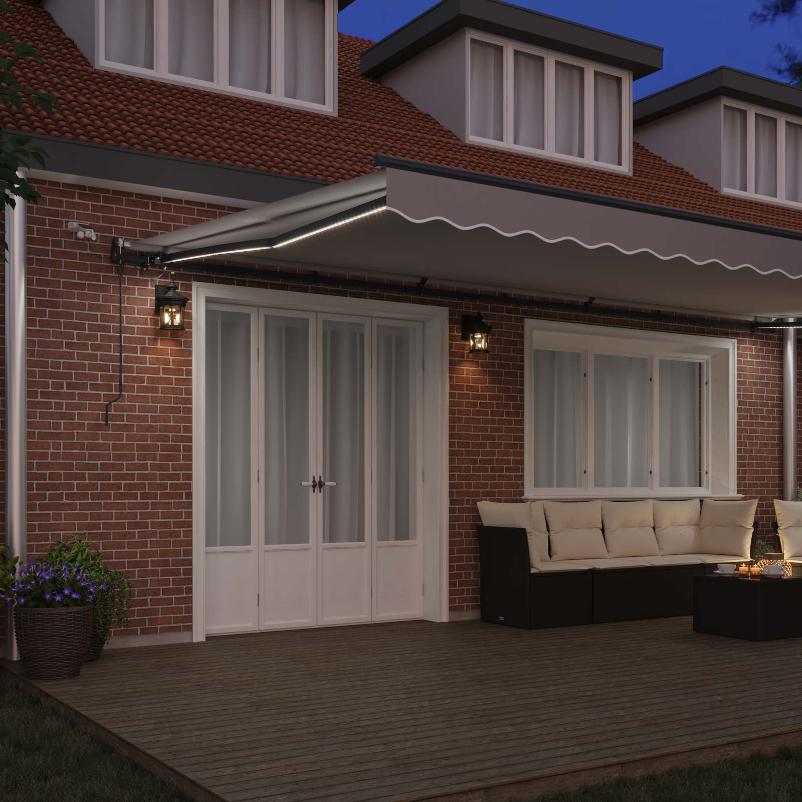 Tenda retrattile Grigio Chiaro 600 × 300 cm Poliestere