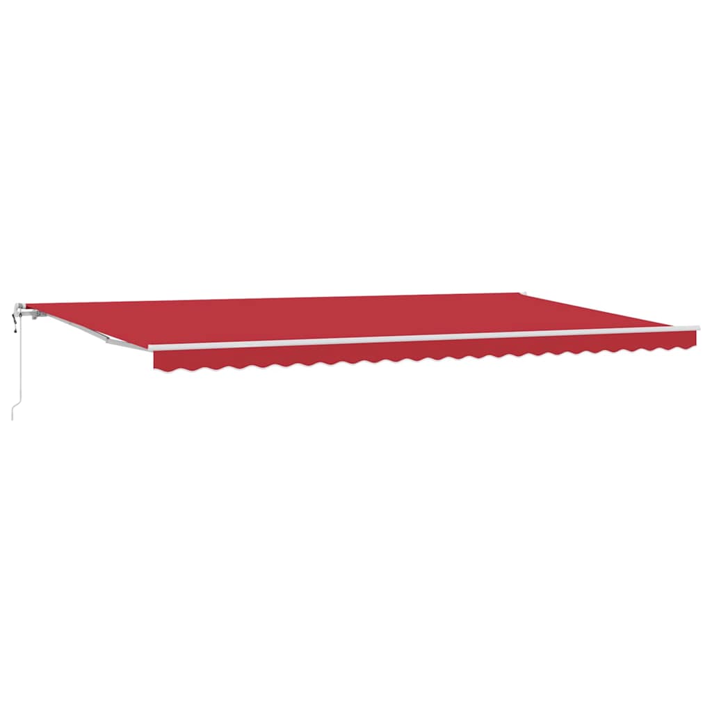 Tenda retrattile Rosso 600 × 300 cm Tessuto e Alluminio