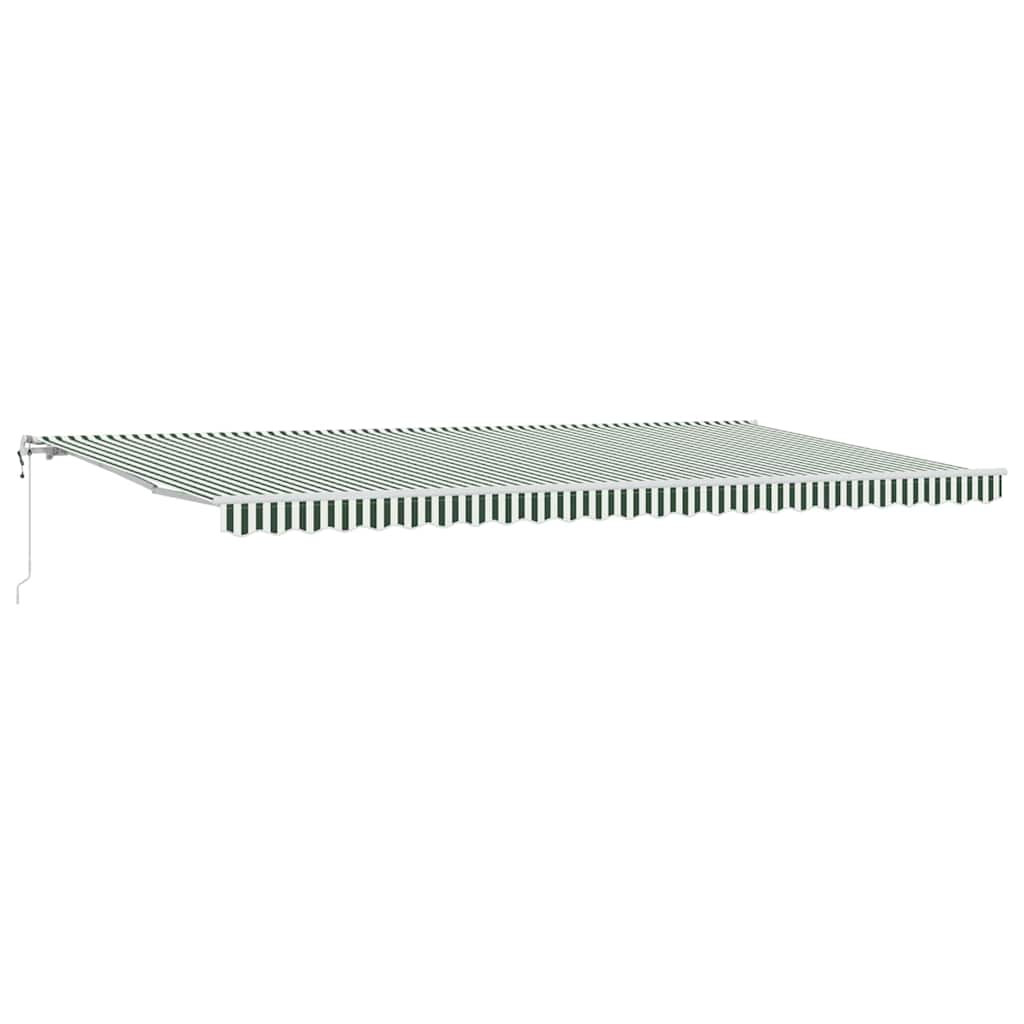 Tenda retrattile Verde e Bianco 600 × 300 cm
