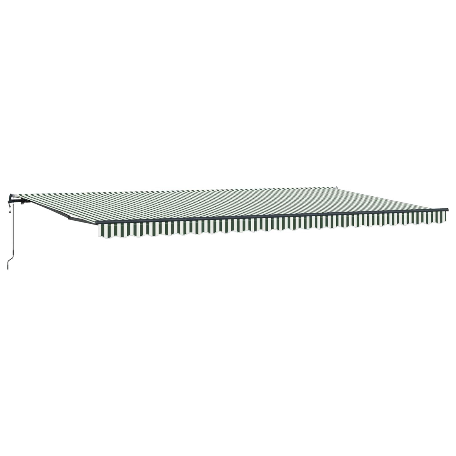 Tenda retrattile Verde e Bianco 600 × 300 cm