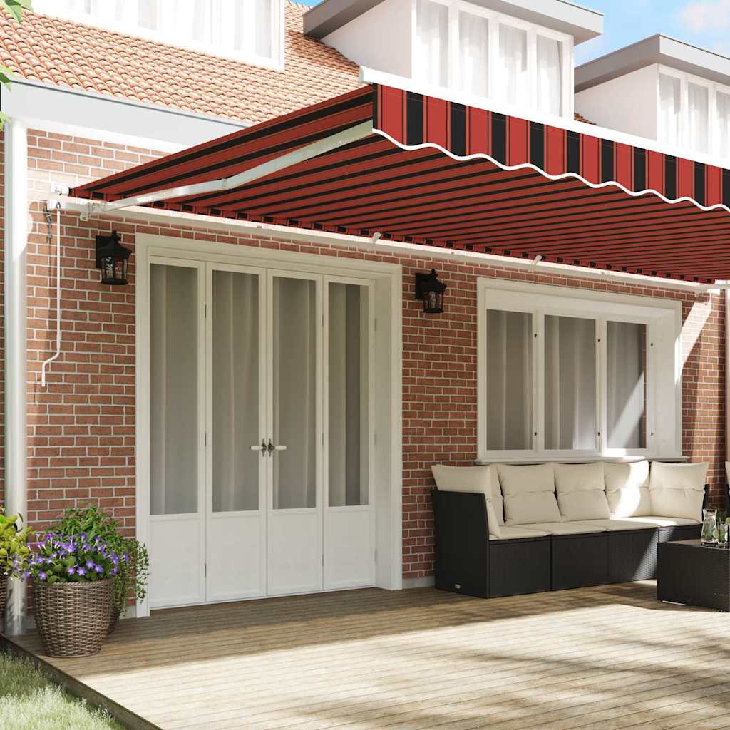 Tenda retrattile arancione e marrone 600 × 350 cm