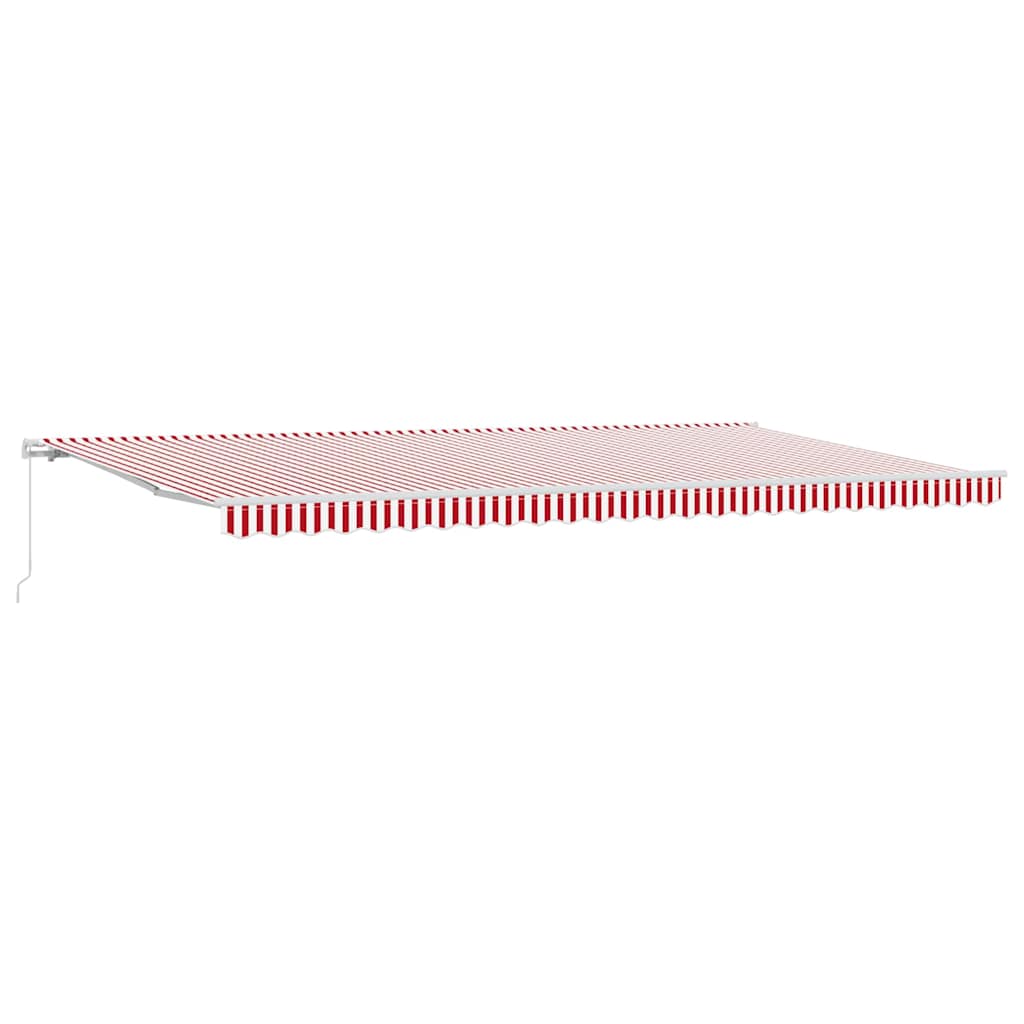 Tenda retrattile Rosso e Bianco 600 × 350 cm