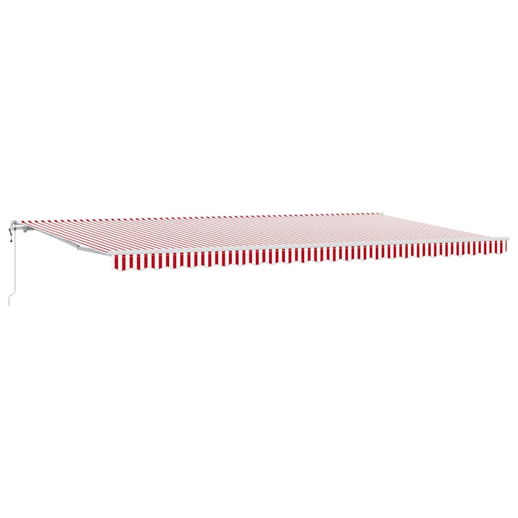 Tenda retrattile Rosso e Bianco 600 × 350 cm