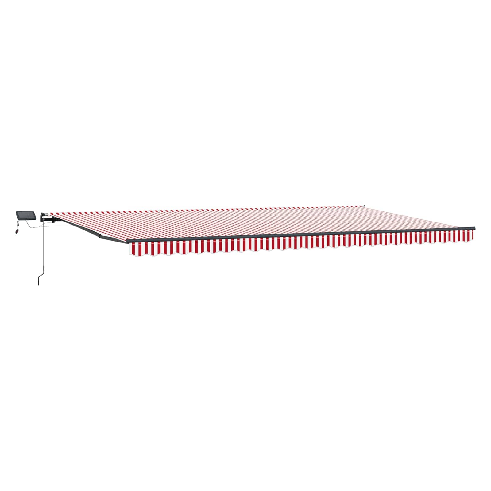 Tenda retrattile Rosso e Bianco 600 × 350 cm