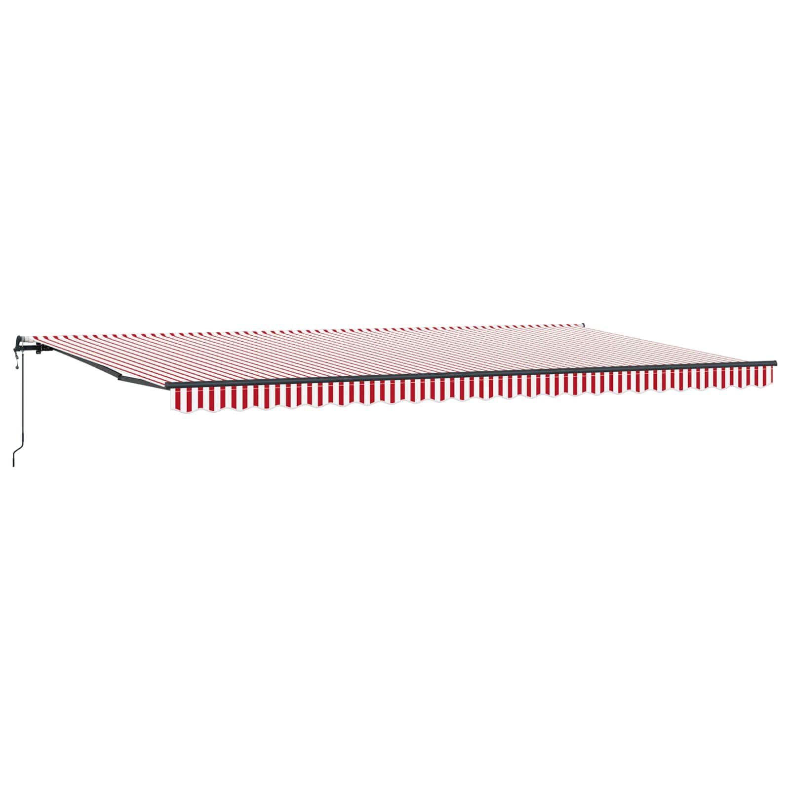 Tenda retrattile Rosso e Bianco 600 × 350 cm