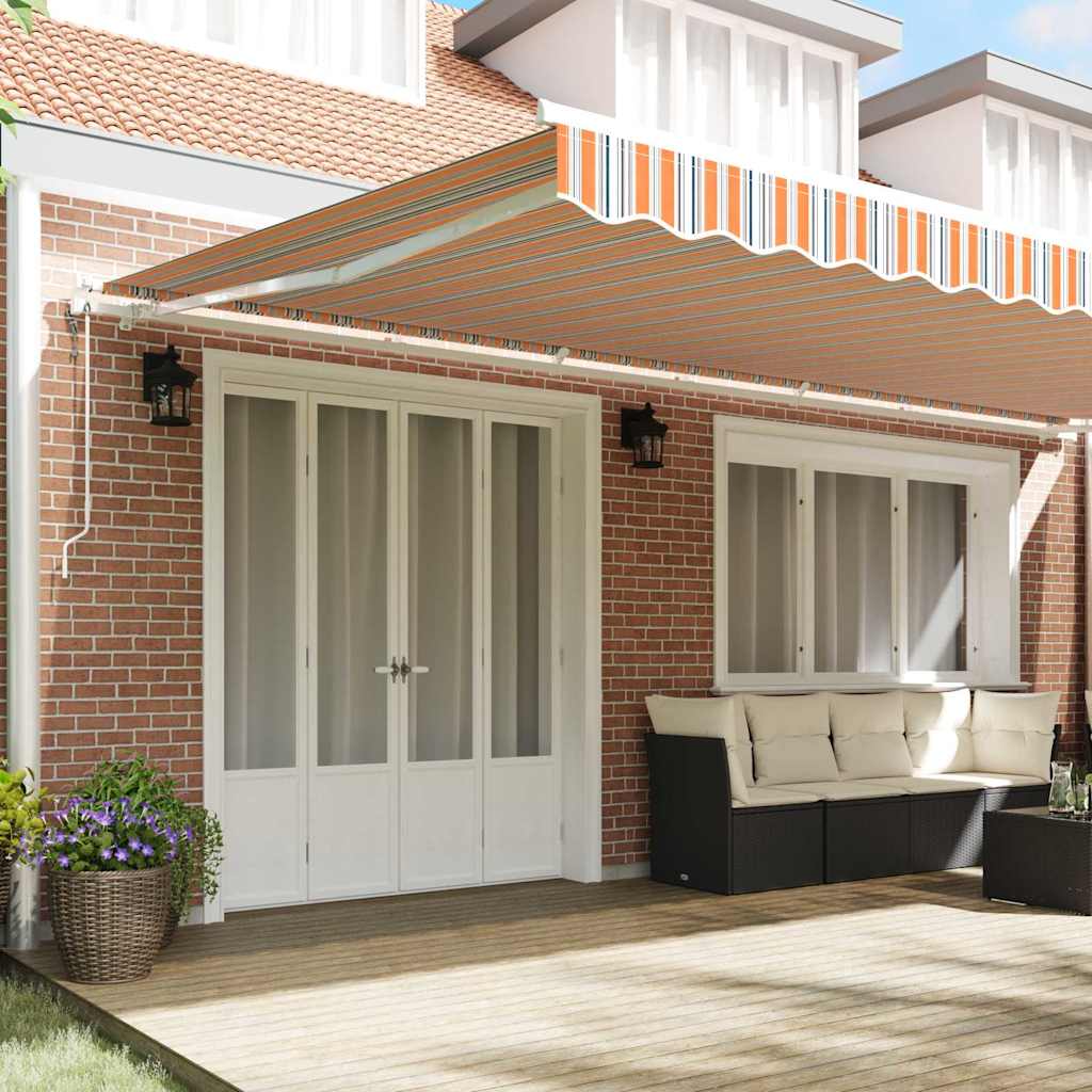 Tenda retrattile Multicolore 600 × 350 cm Tessuto e Alluminio