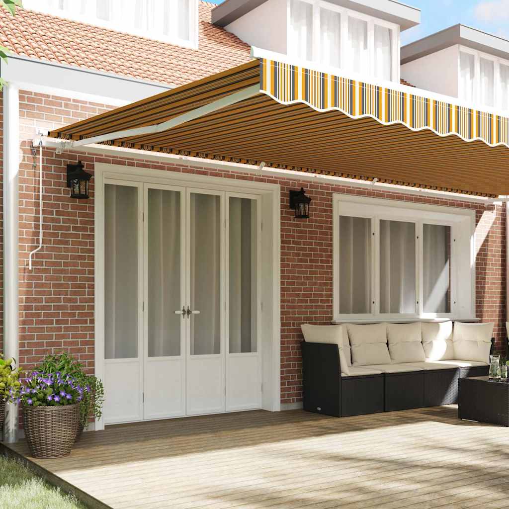 Tenda retrattile Multicolore 600 × 350 cm Tessuto e Alluminio