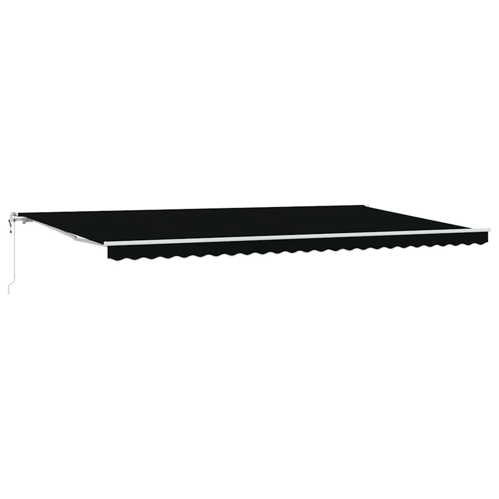 Tenda retrattile Nero 600 × 350 cm Tessuto e Alluminio