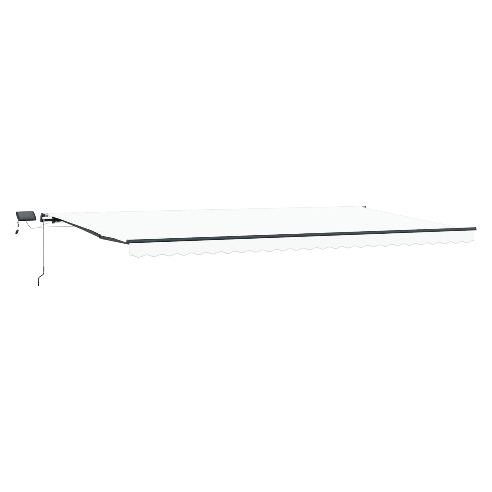 Tenda retrattile Bianco 600 × 350 cm Tessuto e Alluminio