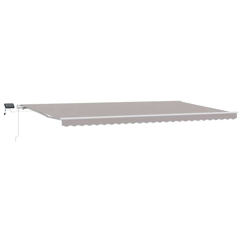 Tenda retrattile Grigio Chiaro 600 × 350 cm Tessuto e Alluminio