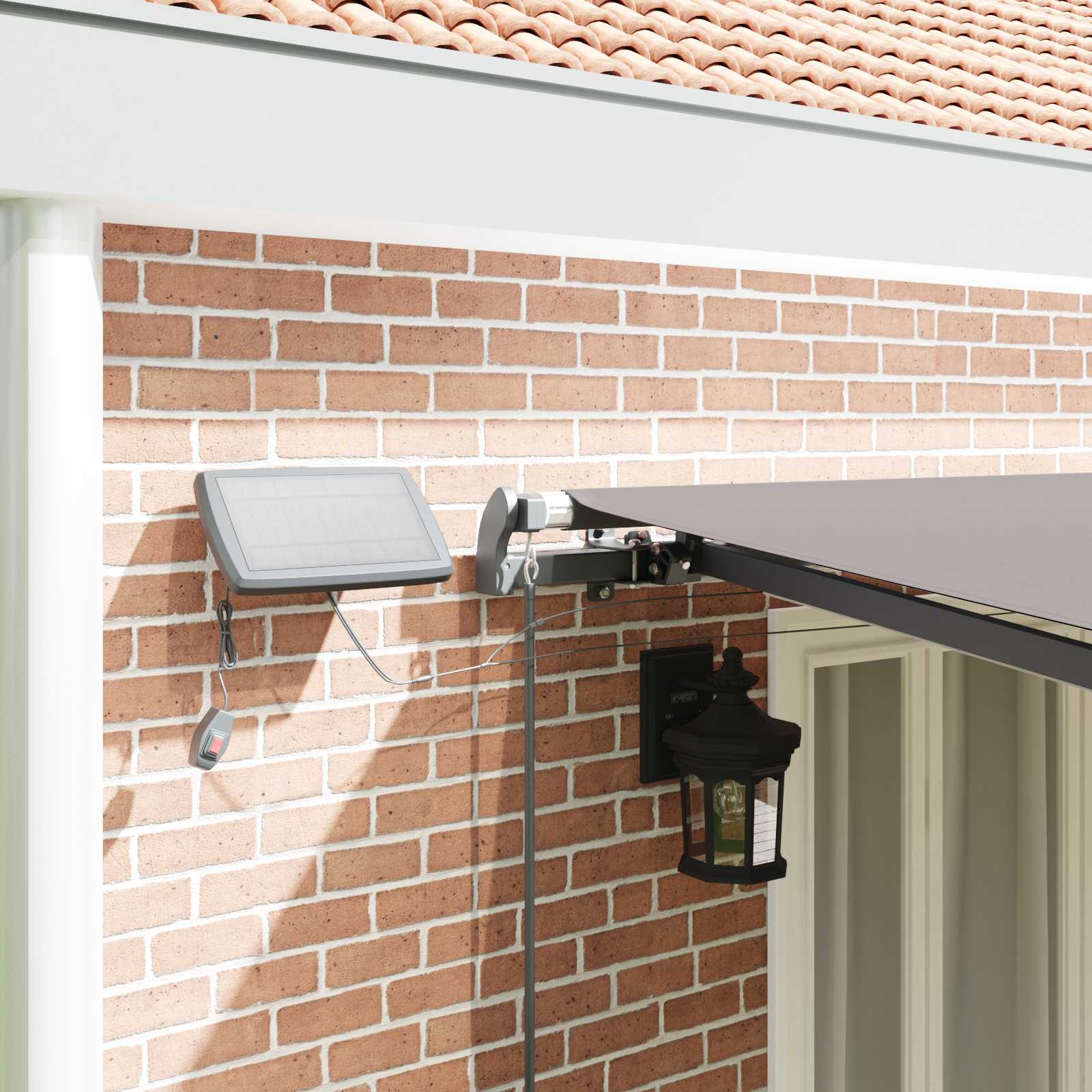 Tenda retrattile Grigio Chiaro 600 × 350 cm Tessuto e Alluminio