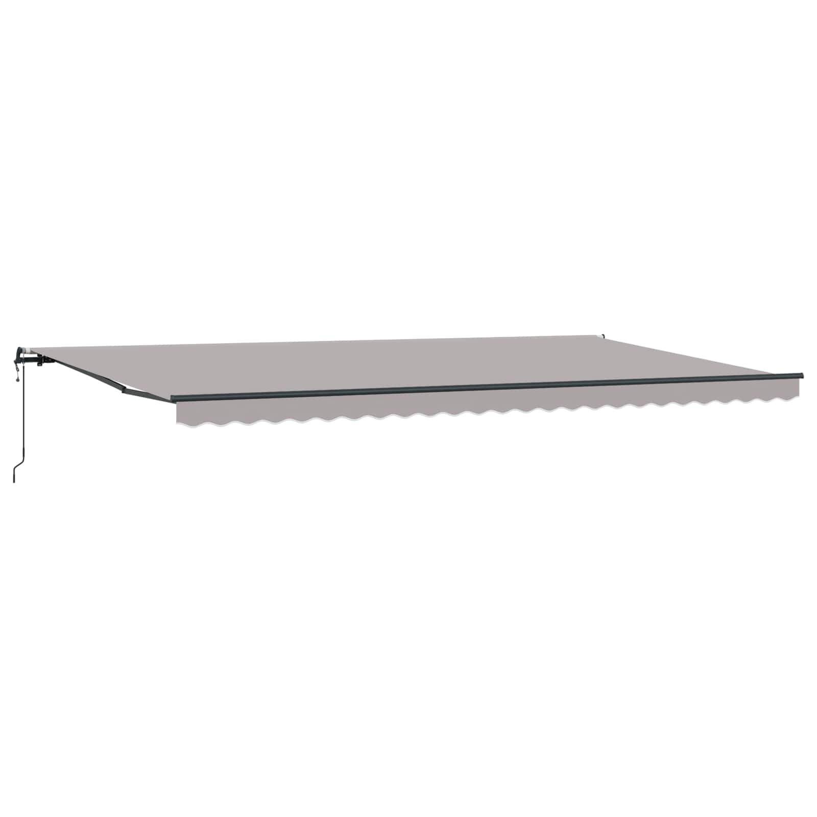 Tenda retrattile Grigio Chiaro 600 × 350 cm Tessuto e Alluminio