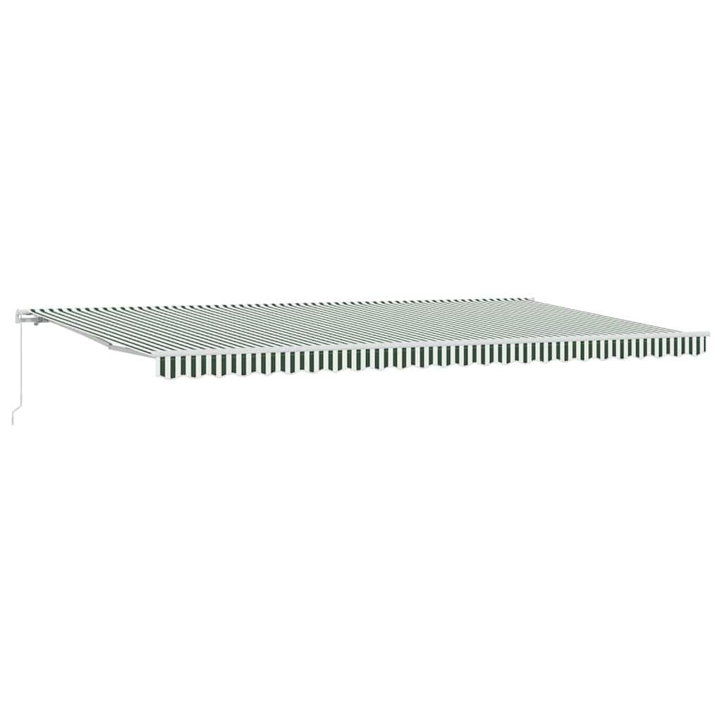 Tenda retrattile Verde e Bianco 600 × 350 cm