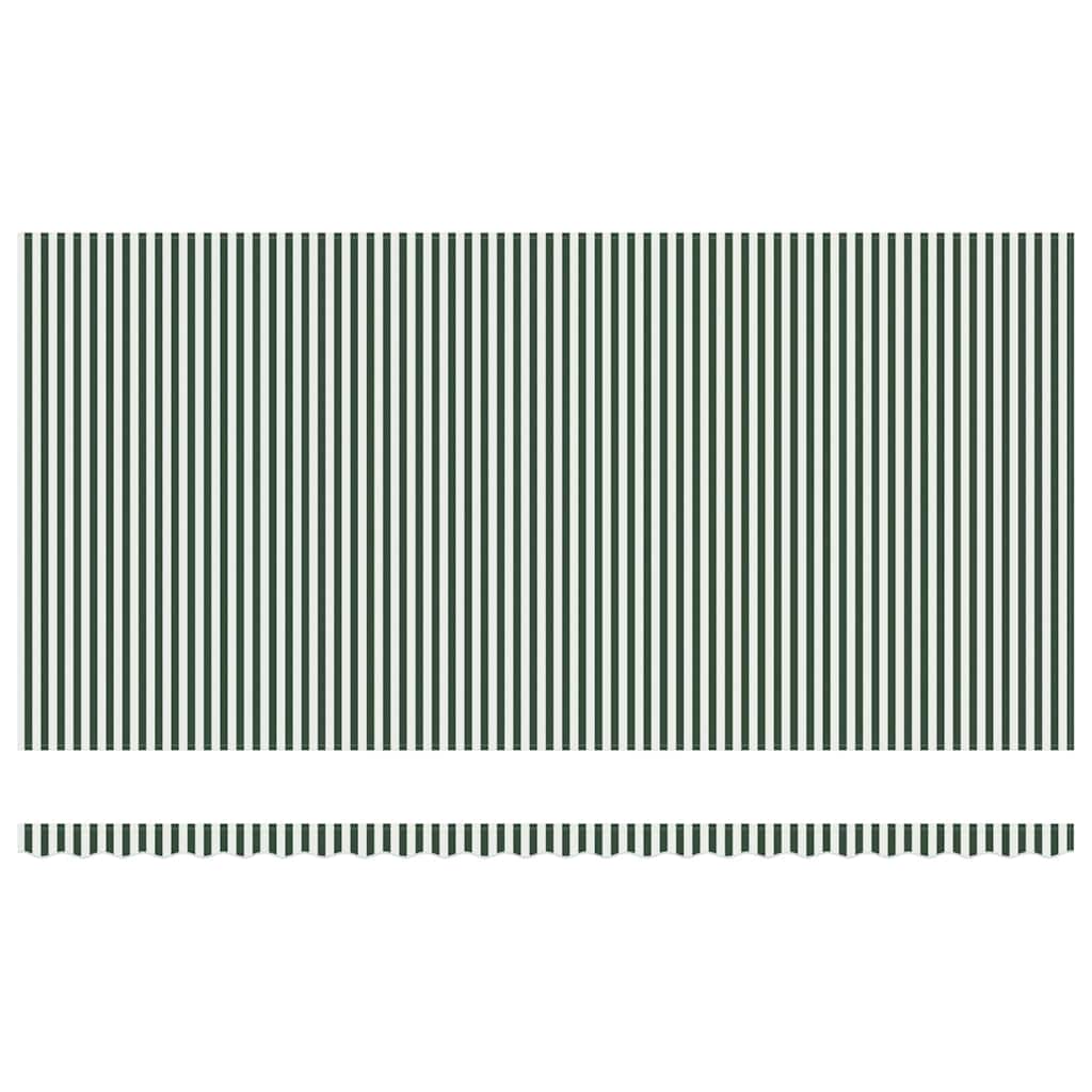 Tenda retrattile Verde e Bianco 600 × 350 cm