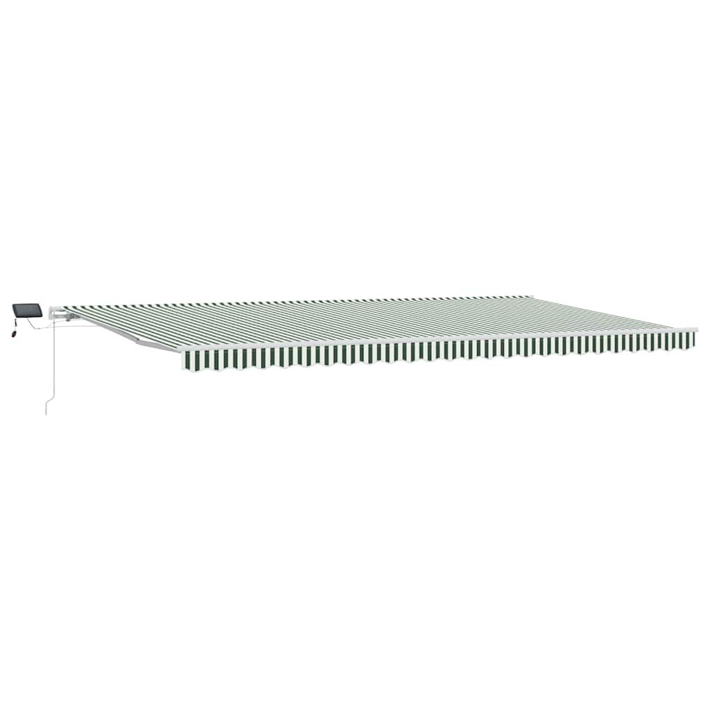 Tenda retrattile Verde e Bianco 600 × 350 cm