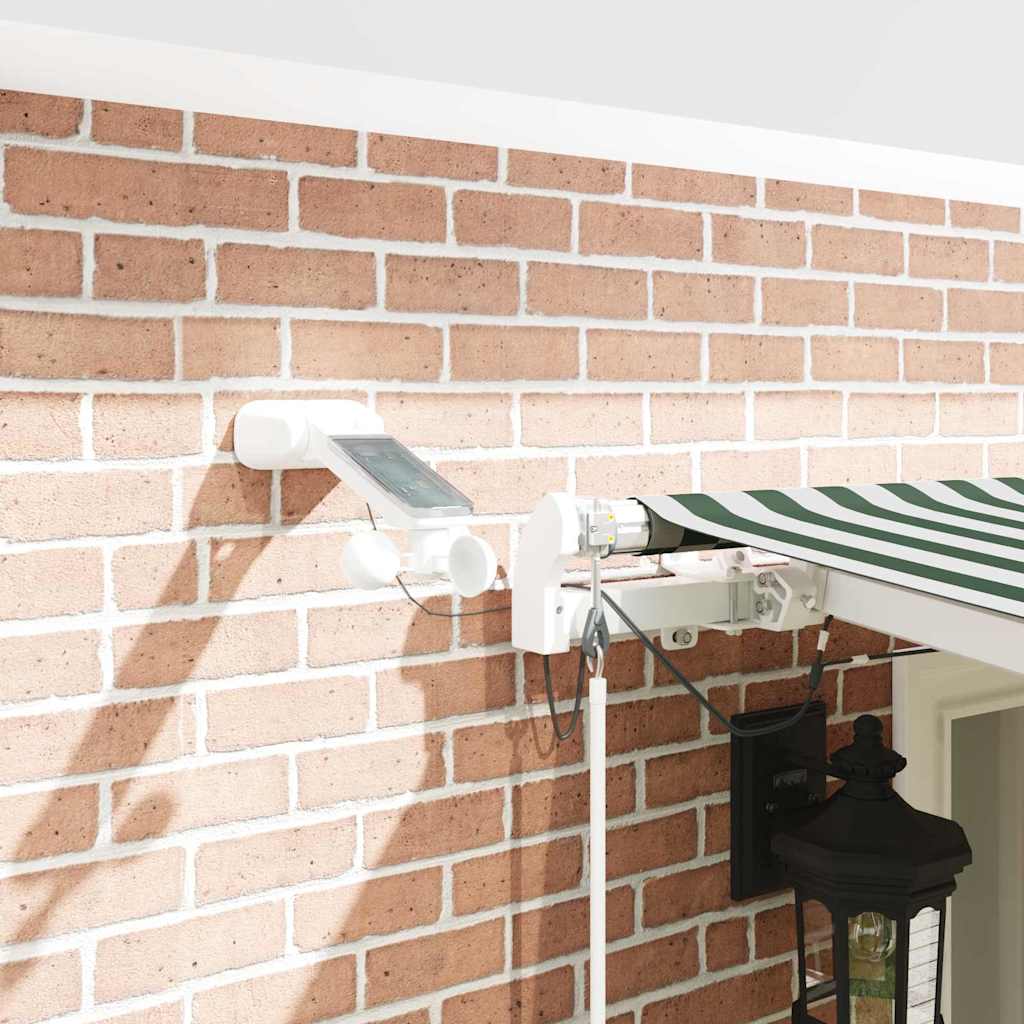Tenda retrattile Verde e Bianco 600 × 350 cm Poliestere