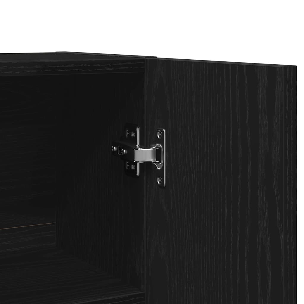 Armadio per Lavatrice 2 pz Rovere Nero 70,5 x 71,5 x 181,5 cm