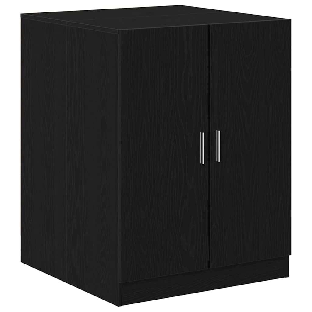 Armadio per Lavatrice 2 pz Rovere Nero 70,5 x 71,5 x 181,5 cm
