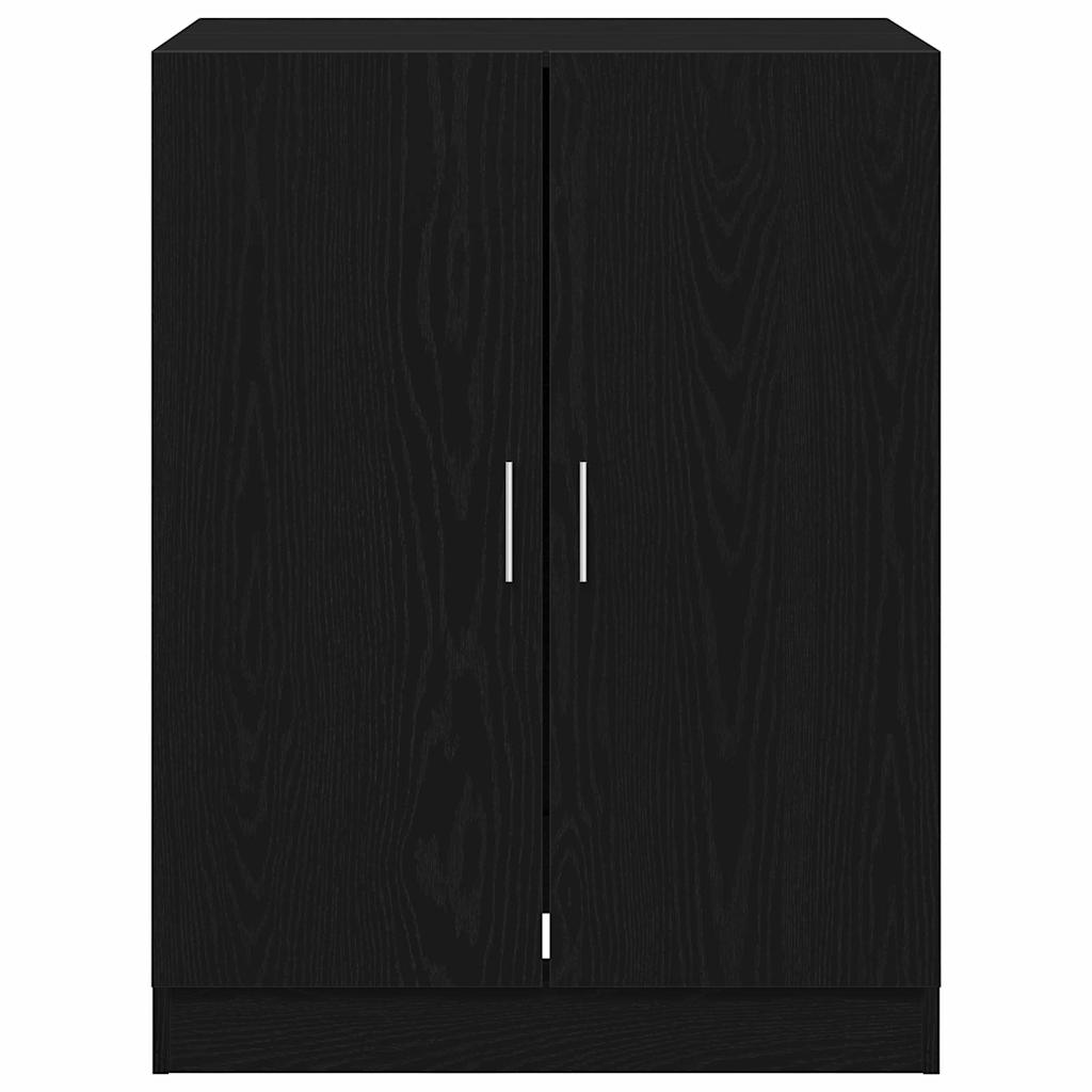 Armadio per Lavatrice 2 pz Rovere Nero 70,5 x 71,5 x 181,5 cm