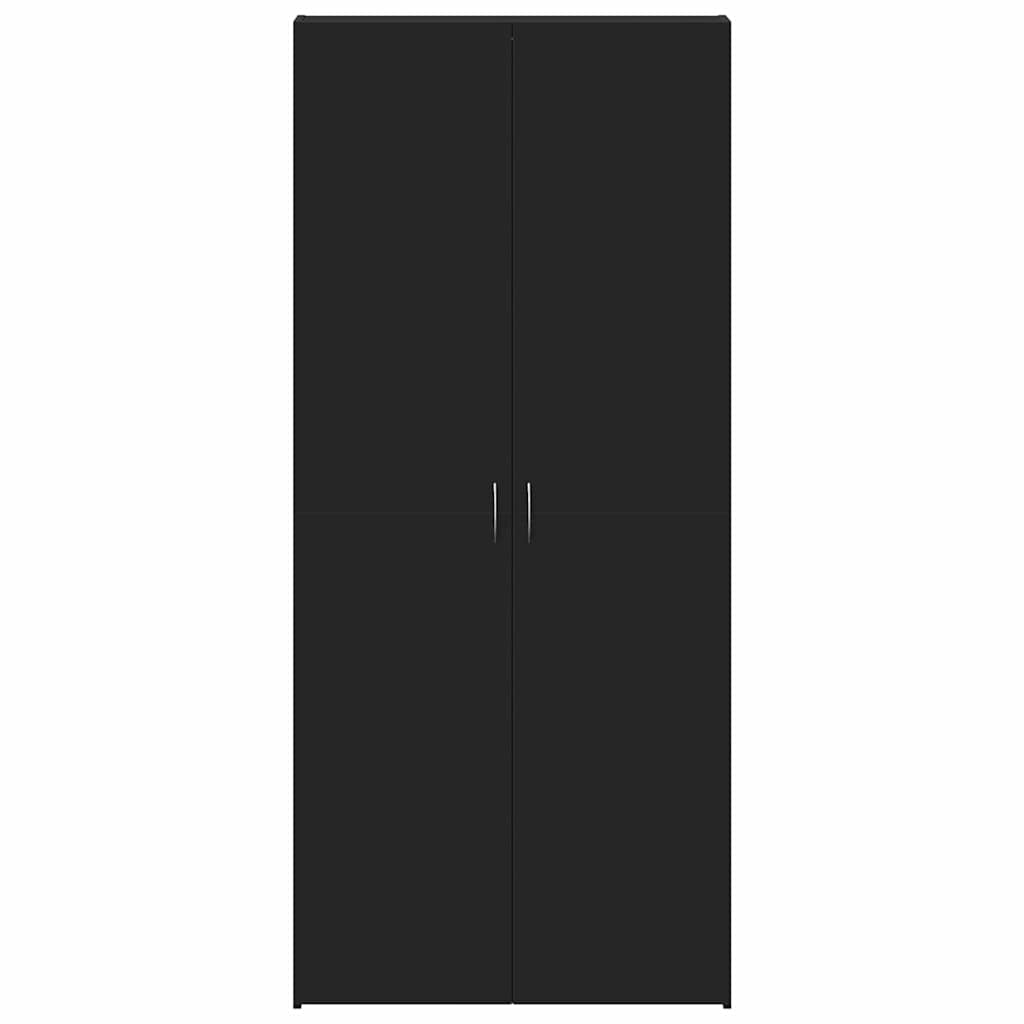 Mobile per scarpe 80 x 35.5 x 180 cm Legno ingegnerizzato Nero