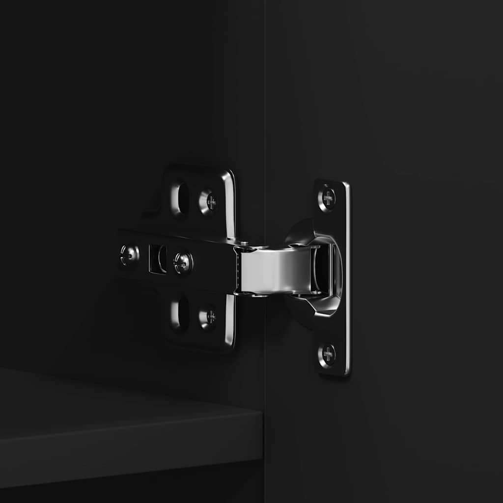 Mobile per scarpe 80 x 35.5 x 180 cm Legno ingegnerizzato Nero