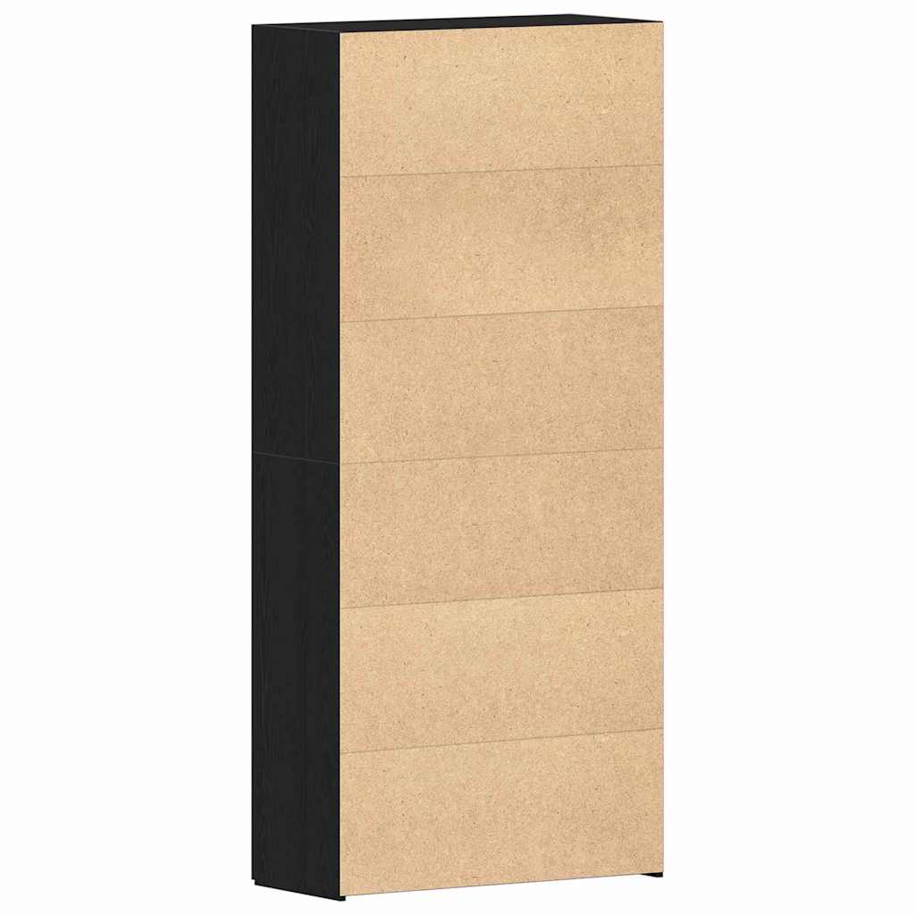 Mobile per scarpe 80 x 35.5 x 180 cm Legno ingegnerizzato Nero