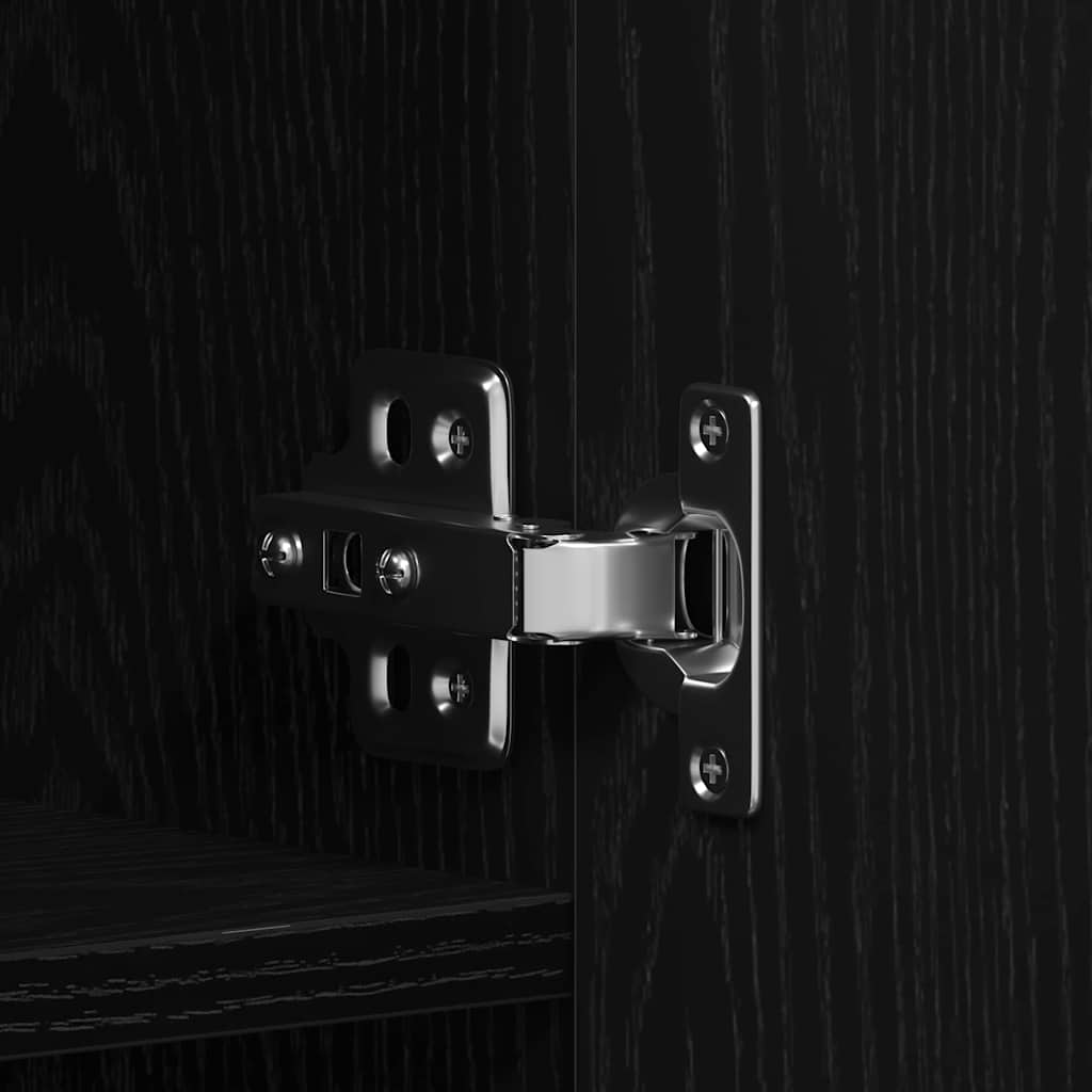 Mobile per scarpe 80 x 35.5 x 180 cm Legno ingegnerizzato Nero