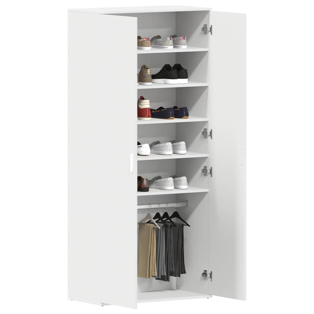Mobile per scarpe 80 x 39 x 178 cm Legno ingegnerizzato Bianco