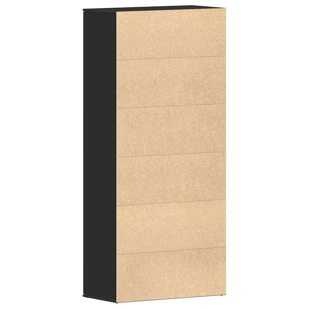 Mobile per scarpe 80 x 39 x 178 cm Legno ingegnerizzato Nero