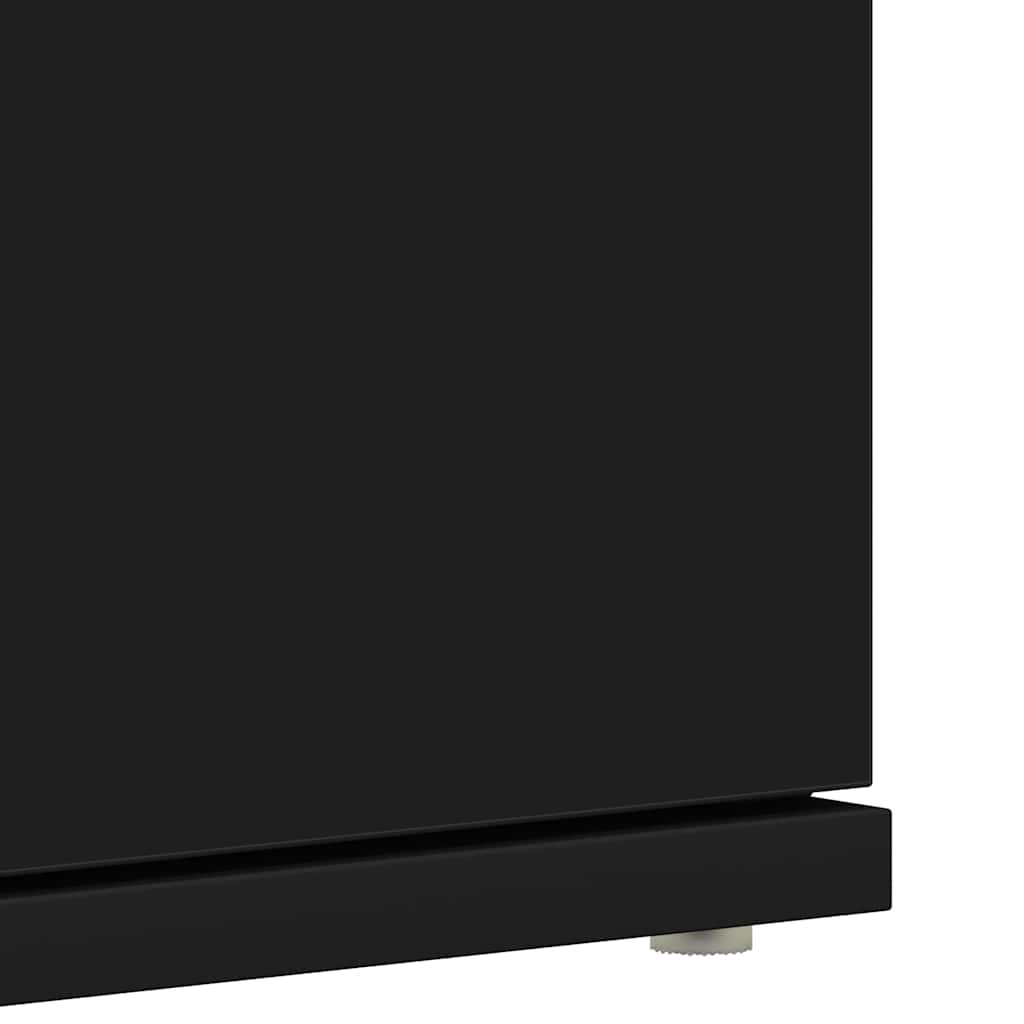 Mobile per scarpe 80 x 39 x 178 cm Legno ingegnerizzato Nero