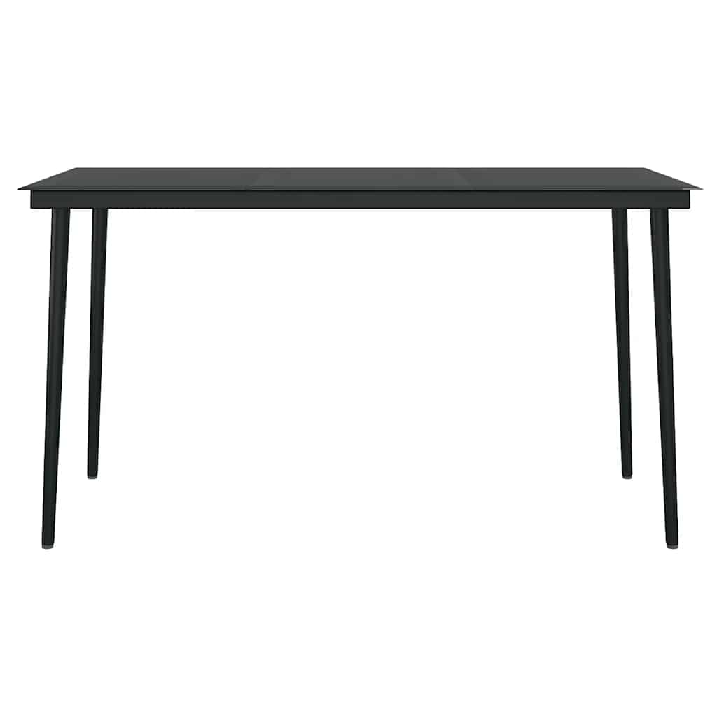 Set da Pranzo da Giardino con Cuscini 5 pz Polyrattan Vetro