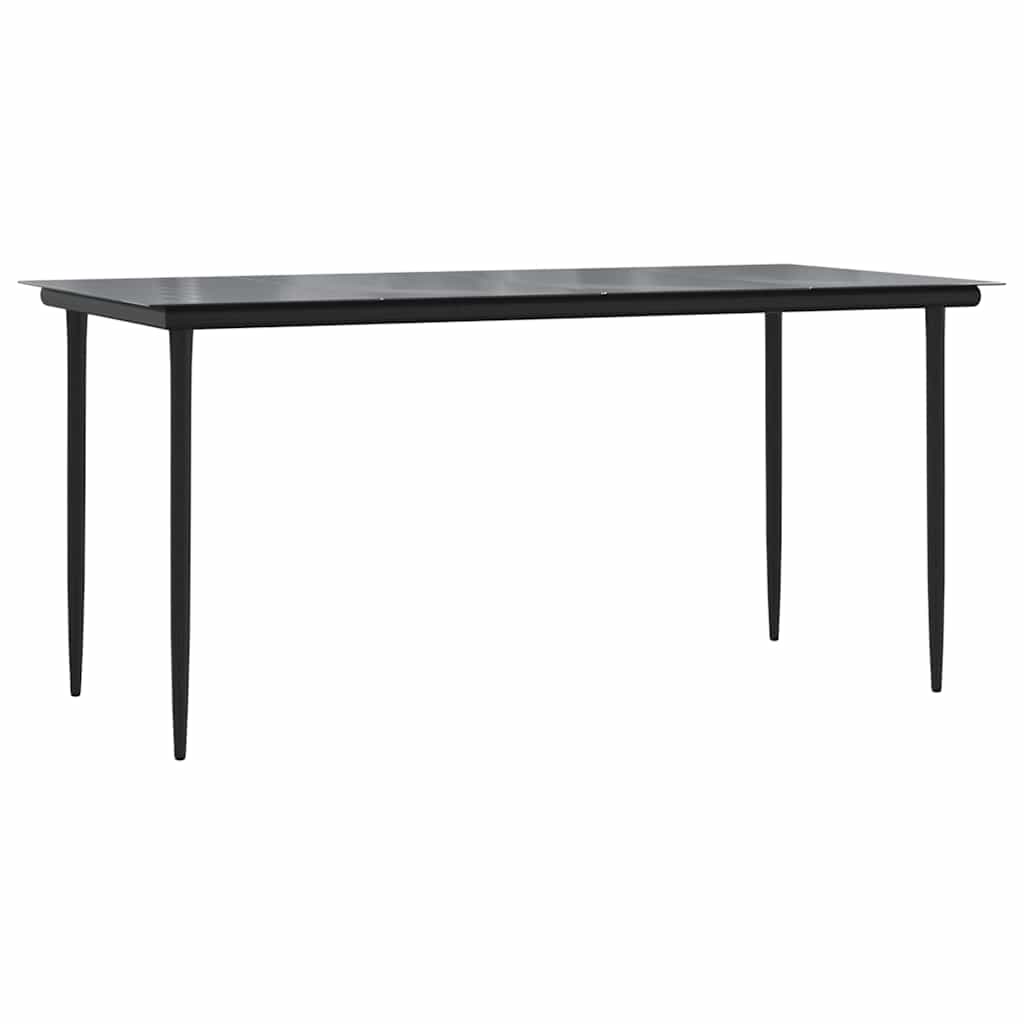 Set da Pranzo da Giardino con Cuscini 5 pz Polyrattan Vetro