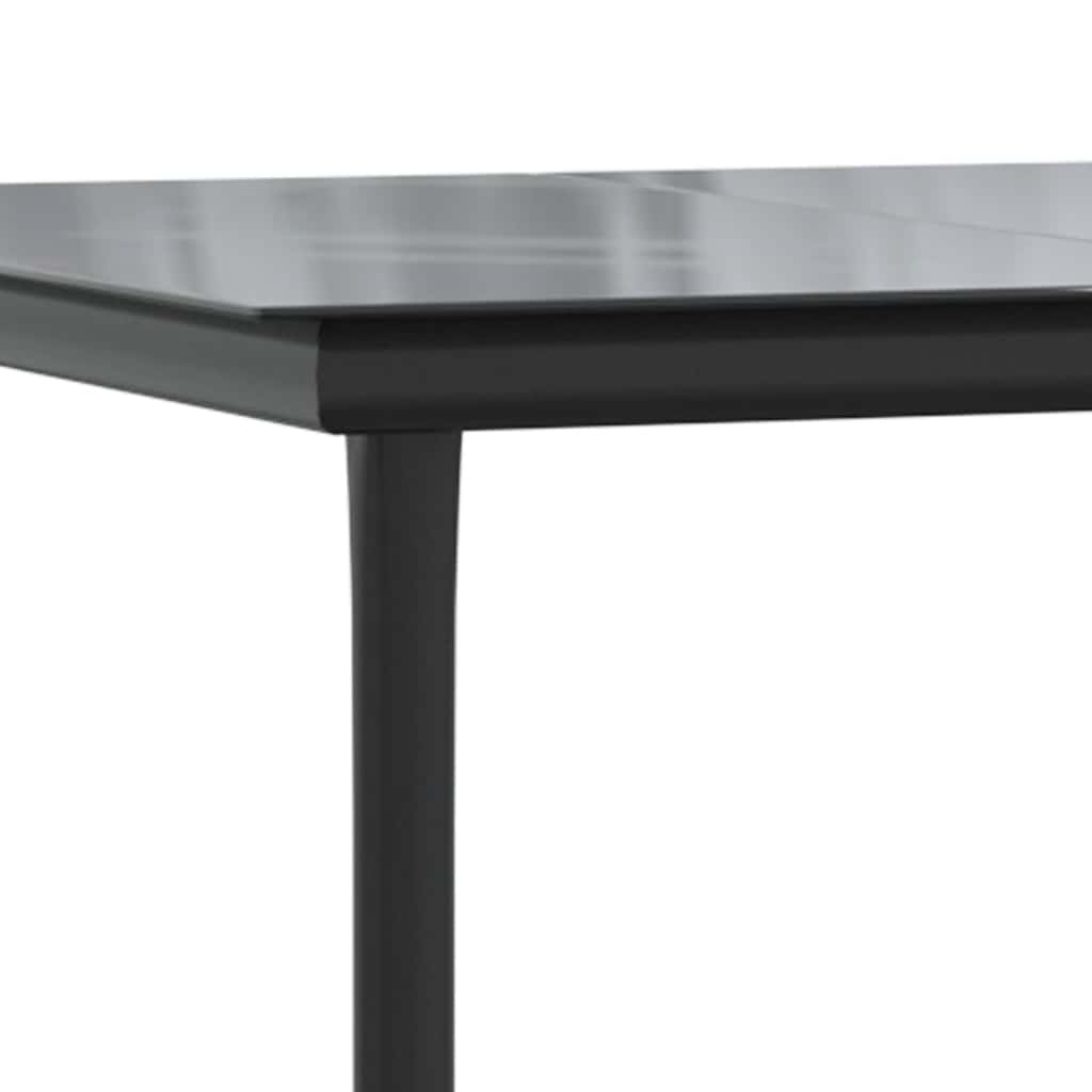 Set da Pranzo da Giardino con Cuscini 5 pz Polyrattan Vetro