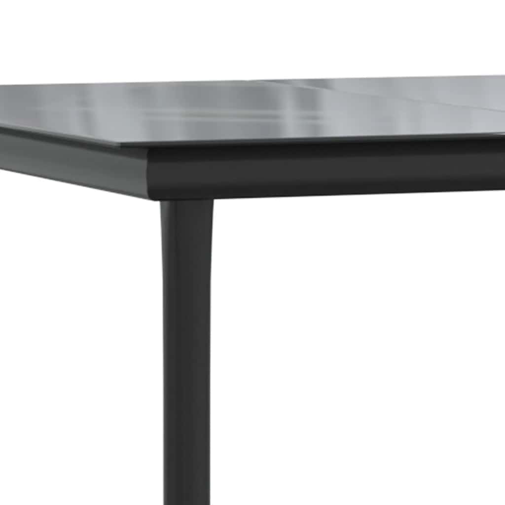 Set Pranzo da Giardino 7pz con Cuscini Marrone Polyrattan Vetro