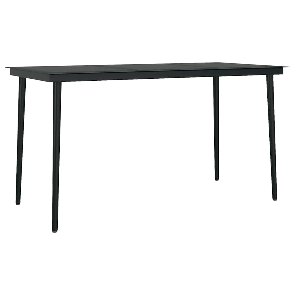 Set da Pranzo da Giardino con Cuscini 5 pz Polyrattan Vetro
