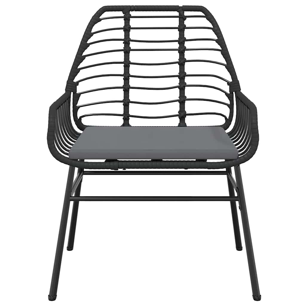 Set da Pranzo da Giardino con Cuscini 5 pz Polyrattan Vetro