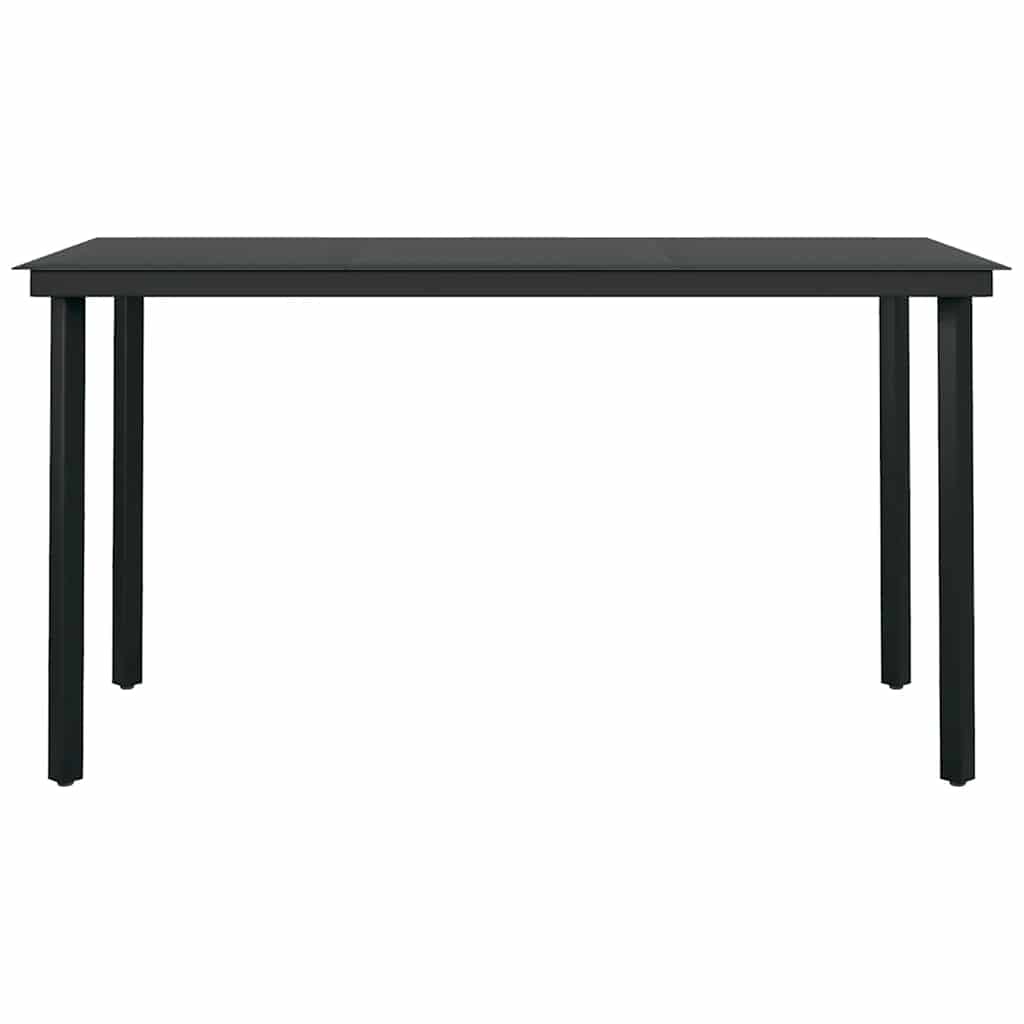 Set da Pranzo da Giardino con Cuscini 5 pz Polyrattan Vetro