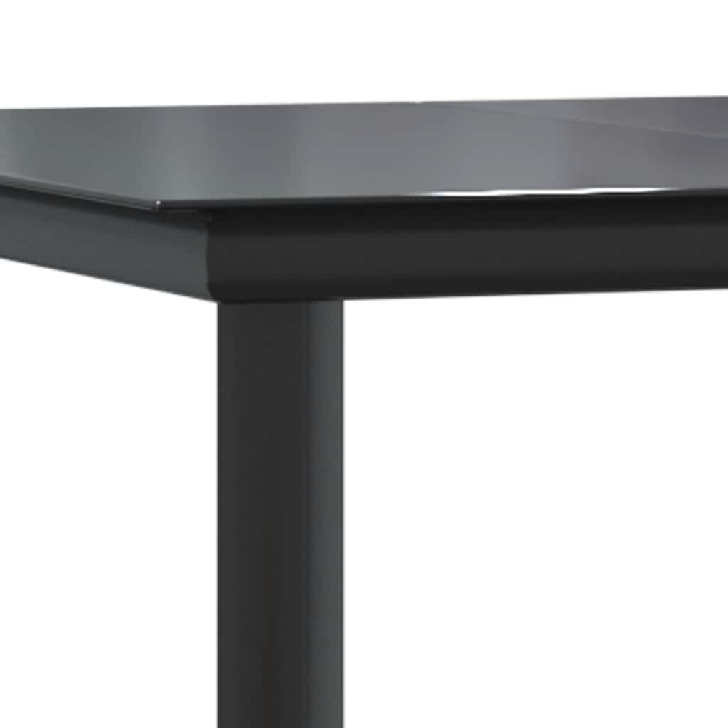 Set Pranzo da Giardino 7pz con Cuscini Marrone Polyrattan Vetro