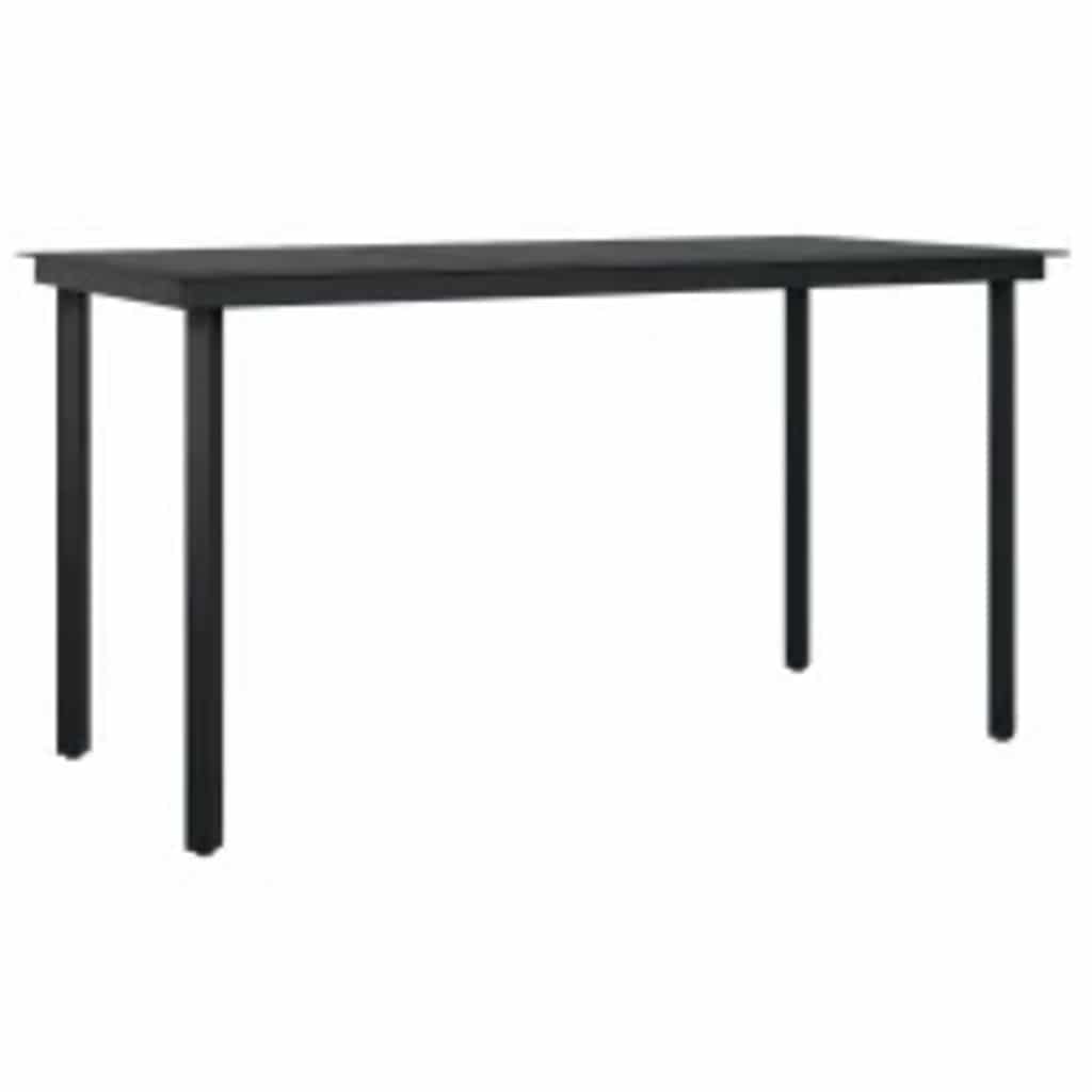 Set da Pranzo da Giardino con Cuscini 5 pz Polyrattan Vetro