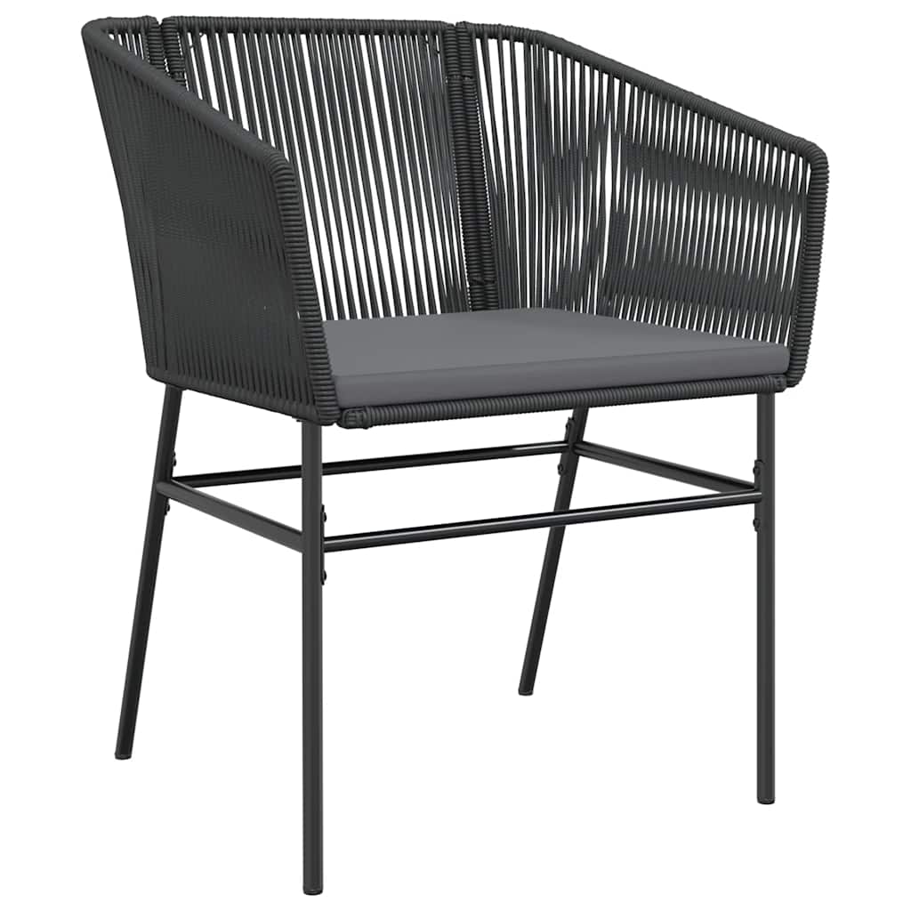 Set da Pranzo da Giardino con Cuscini 5 pz Polyrattan Vetro