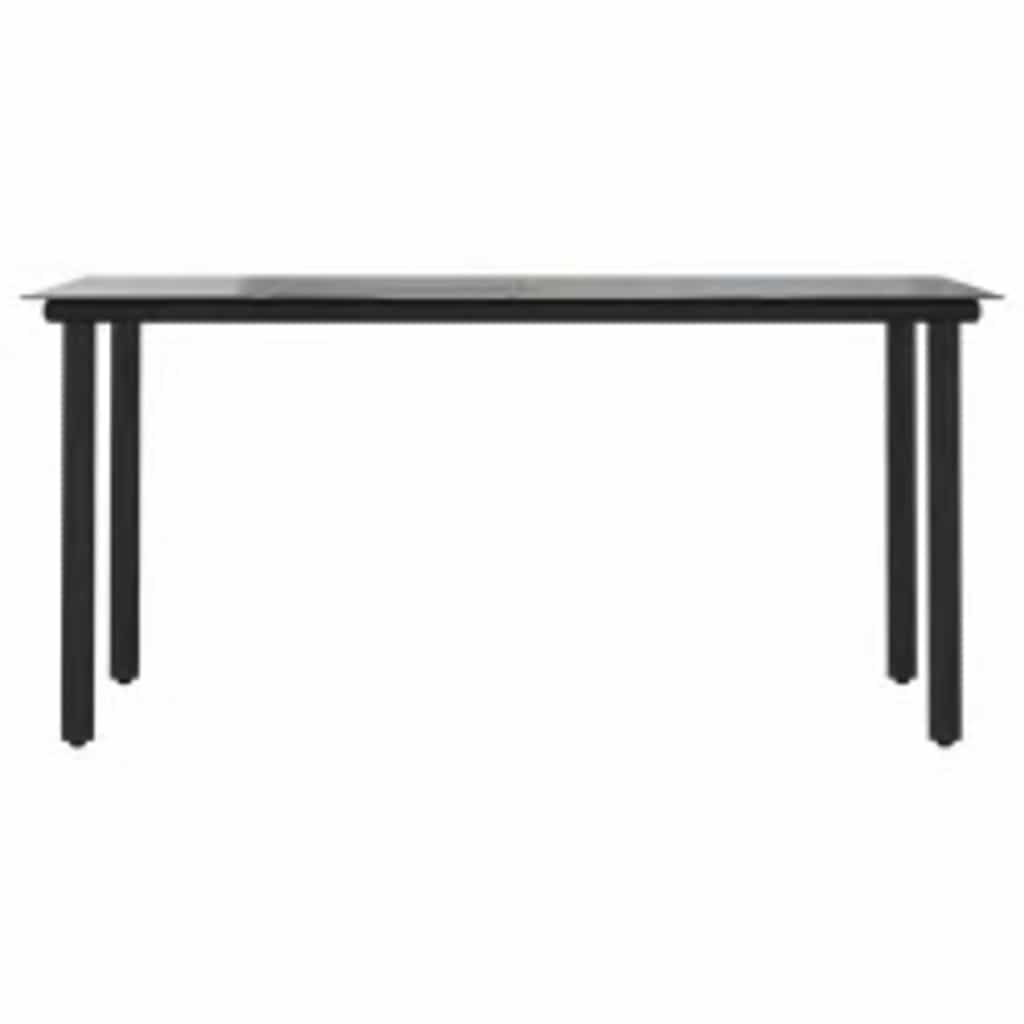 Set da Pranzo da Giardino con Cuscini 5 pz Polyrattan Vetro